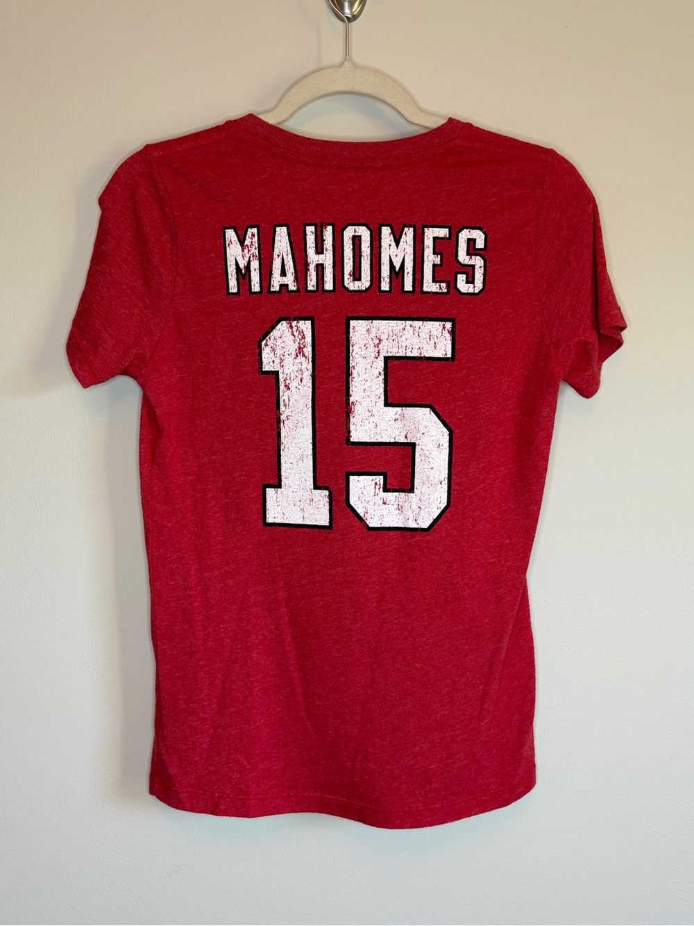 Majestic Red Kansas City Chiefs Mahomes #15 T-Shirt Medium - Picture 6 of 6